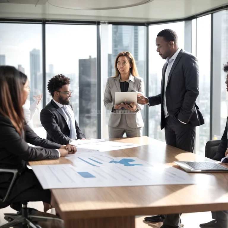 取締役会の会議場面